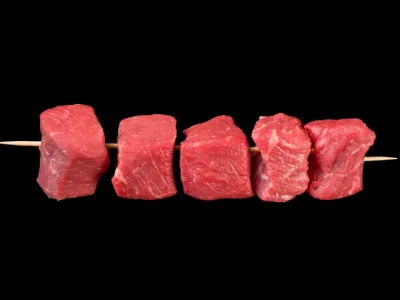 Szaszłyk z Angus Black USA - szaszłyk z końcówek łopatki